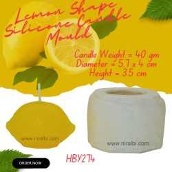 Lemon Shape Silicone Candle Mould HBY274, Niral Industries.