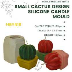 Small Cactus Silicone Candle Mould HBY418, Niral Industries.
