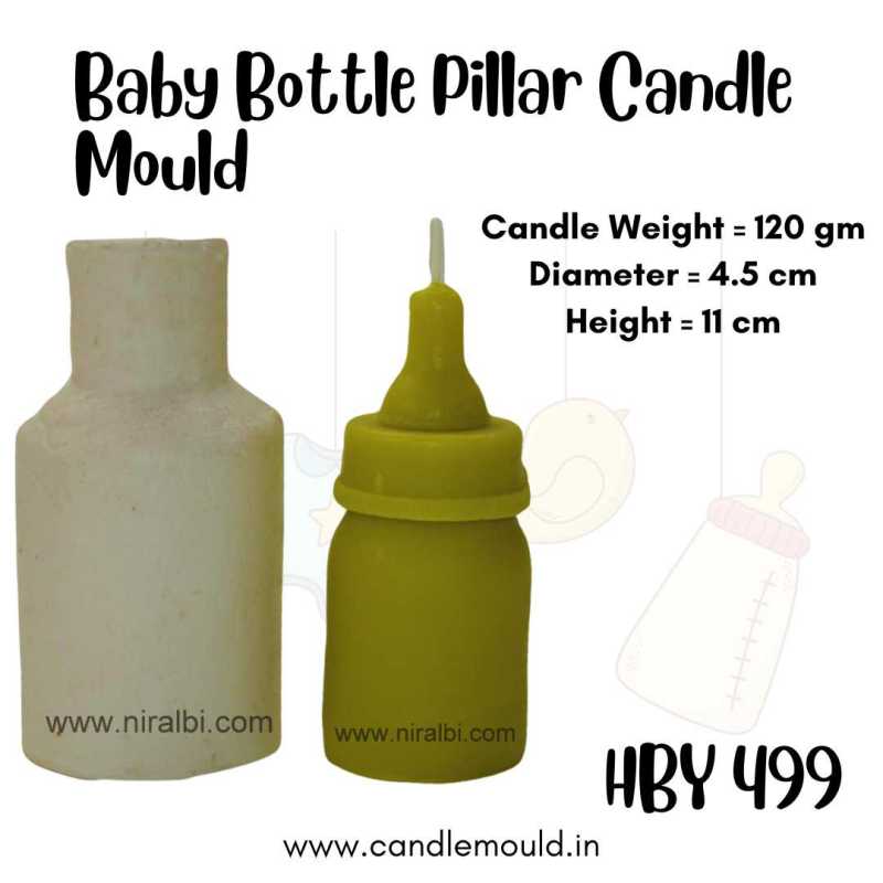 Baby Bottle Silicone Candle Mould HBY499, Niral Industries.