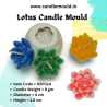 Lotus Serenity Tea Light Silicone Candle Mould HBY114, Niral Industries