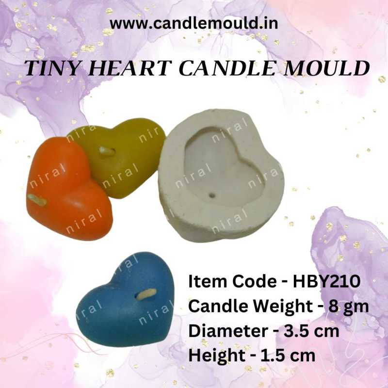 Tiny Heart Candle Mould HBY210, Niral Industries.