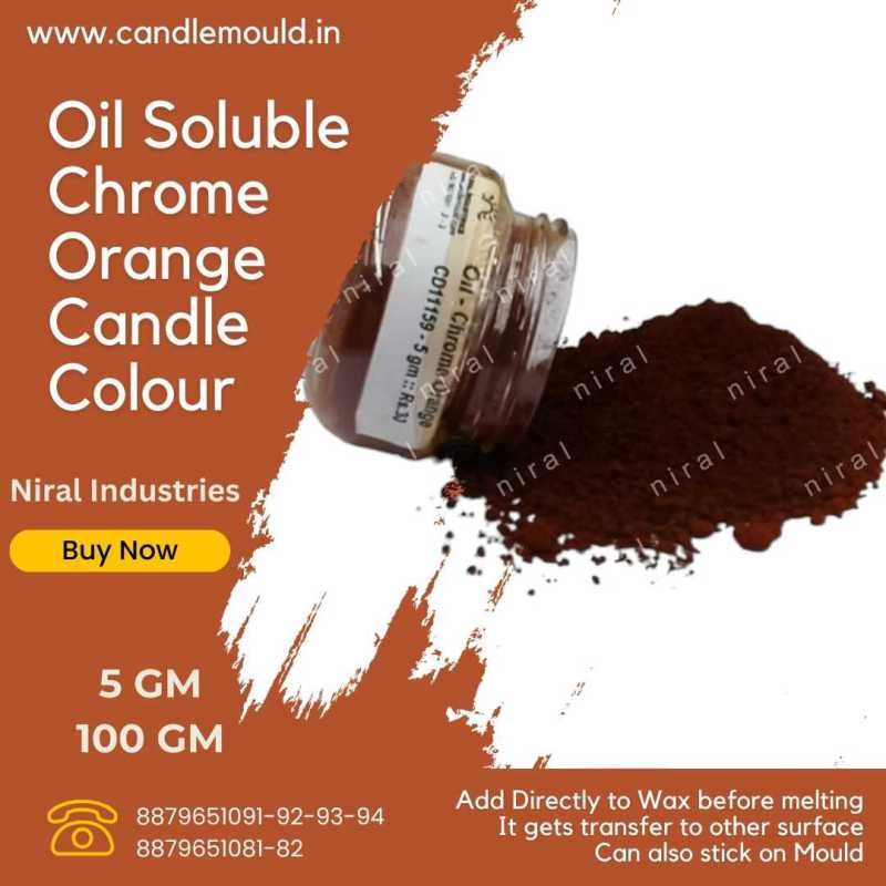 Chrome Orange Oil Soluble Candle Colour, Niral Industries