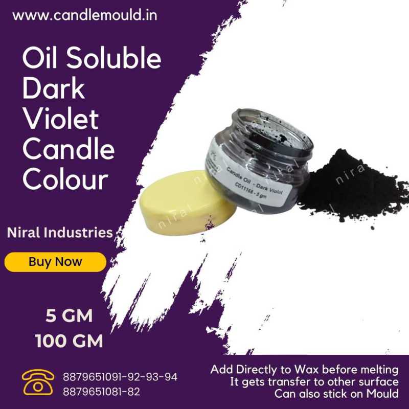 Dark Violet Oil Soluble Candle Colour, Niral Industries