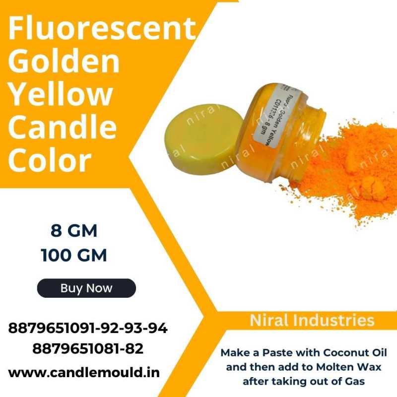 Fluoroscent Candle Colour Golden Yellow, Niral Industries