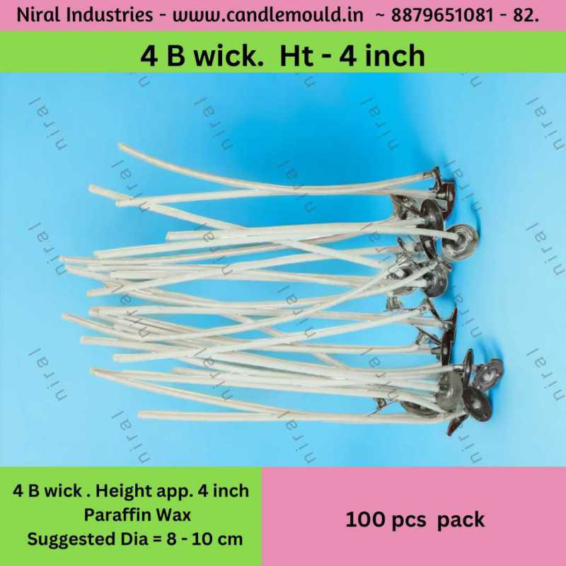 Niral's 4 inch wick - 4B - Paraffin