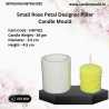 Small Rose Petal Designer Pillar Candle Mould HBY421, Niral Industries.