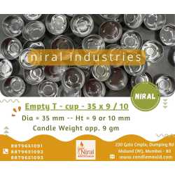 Niral's Empty T - Cup, Thin - 35 x 10mm