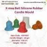 X - Mass Bell Silicone Rubber Candle Mould HBY605, Niral Industries