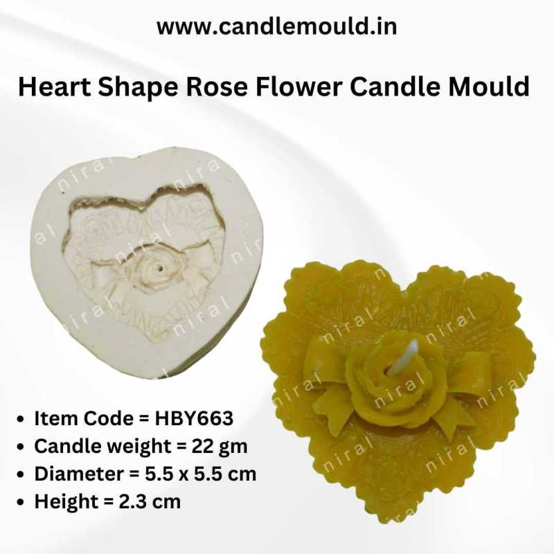 Romantic Rose  silicone Candle Mold HBY663, Niral Industries