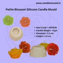 Petite Blossom silicone Candle Mold HBY635,Niral Industries