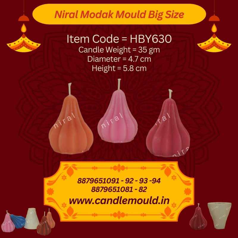 Modak Silicone Candle Mould HBY630, Niral Industries.