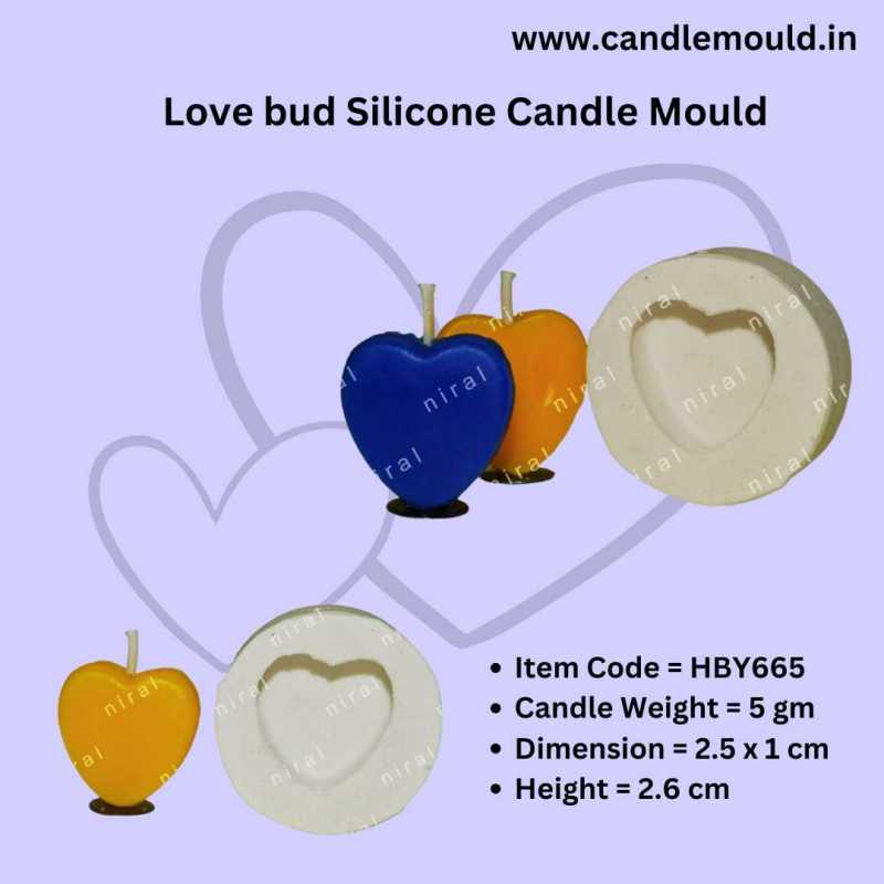 Lovebud silicone  Candle Mold HBY665, Niral Industries