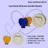 Lovebud silicone  Candle Mold HBY665, Niral Industries