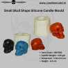 Small Skull Shape Silicone Candle Mould HBY692, Niral Industries