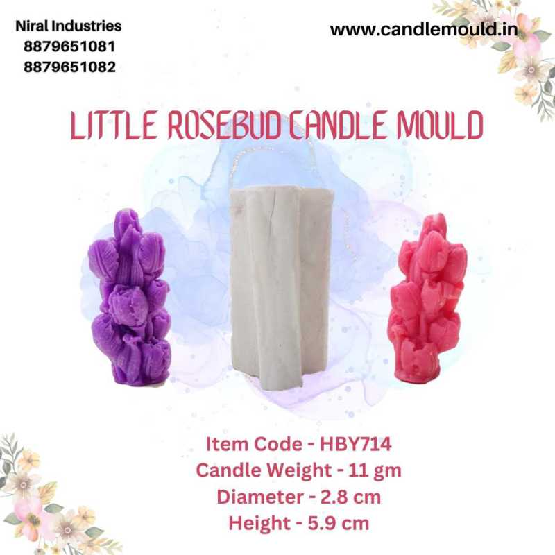 Little Rosebud Silicone Candle Casting Kit HBY714,Niral Industries