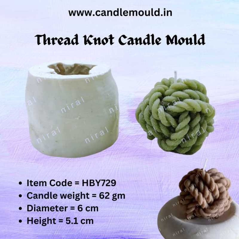 Thread Silicone Knot Candle Mould  HBY729, Niral Industries