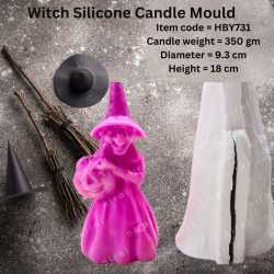 Witch Candle Silicone Mould HBY731, Niral Industries