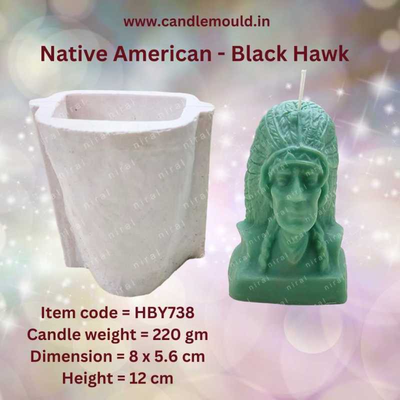 Native American Silicone Candle Mould HBY738, Niral Industries