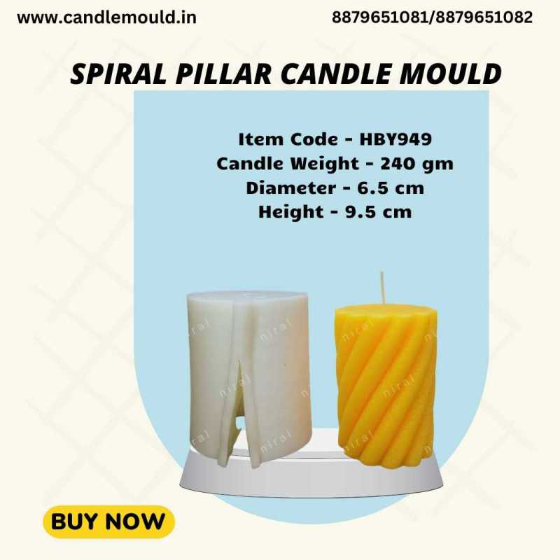 Spiral Pillar Candle Mould HBY949, Niral Industries