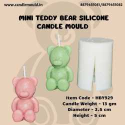 Mini Teddy Bear Silicone Candle Mould HBY929, Niral Industries.