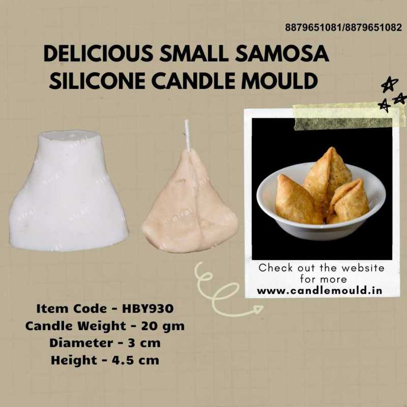 Delicious Small Samosa Silicone Candle Mould HBY930, Niral Industries.