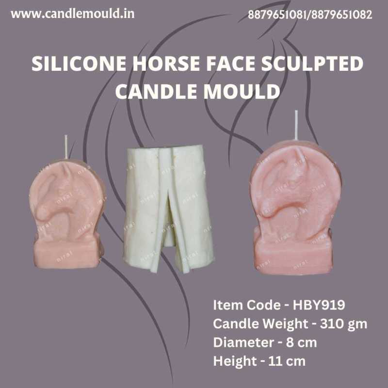 Silicone Horse Face Sculpted Candle Mould HBY919, Niral Industries.