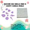 Silicone Seashells Mini 10 Cavity Candle Mould HBY920, Niral Industries.