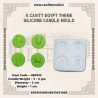 4 Cavity Eygpt Theme Silicone Candle Mould HBY922, Niral Industries