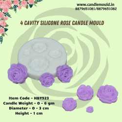 4 Cavity Silicone Rose...