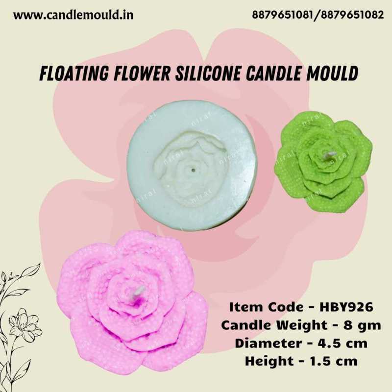 Floating Flower Silicone Candle Mould HBY926, Niral Industries.