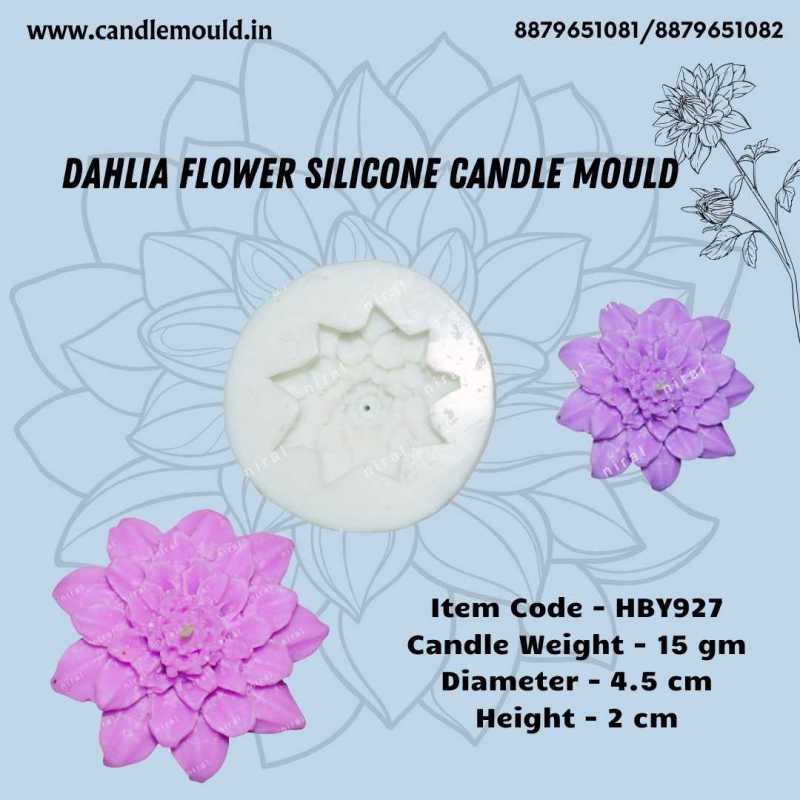 Dahlia Flower Silicone Candle Mould HBY927, Niral Industries.