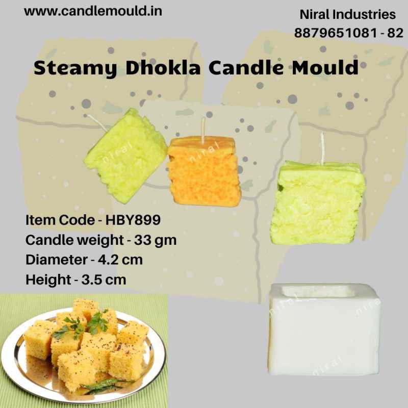 Steamy Dhokla Silicone Candle Mould HBY899, Niral Industries