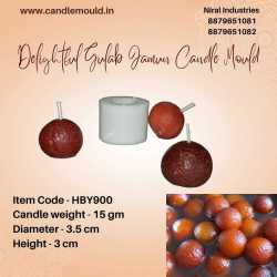 Delightful Gulab Jamun Silicone Candle Mould HBY900, Niral Industries