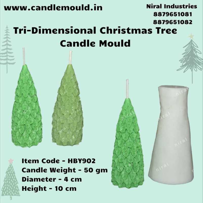 Tri - Dimensional Christmas Tree Candle Mould HBY902, Niral Industries.