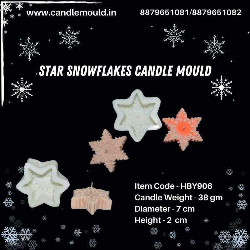 Star Snowflakes Silicone Mould HBY906, Niral Industries