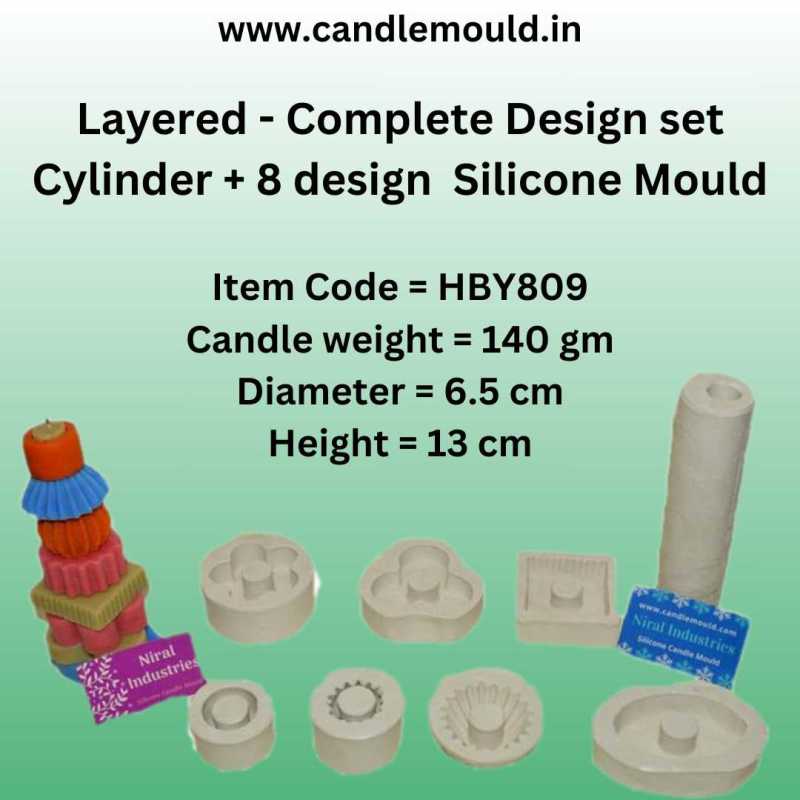 Layered - Complete Design set Cylinder + 8 design HBY809, Niral Industries.