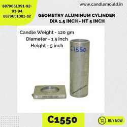 Niral's Geometry Aluminum Cylinder Dia 1.5 inch - Ht 5 inch