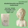 Blindfold Beautiful Lady Silicone Candle Mould HBY846, Niral Industries