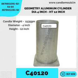 Niral's Geometry Aluminum Cylinder Dia 4 inch - Ht 12 inch