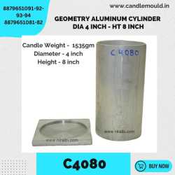 Niral's Geometry Aluminum Cylinder Dia 4 inch - Ht 8 inch