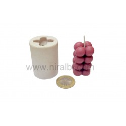 Small Bubble Pillar Silicone Candle Mould HBY795, Niral Industries
