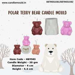 Polar Teddy Bear Candle...