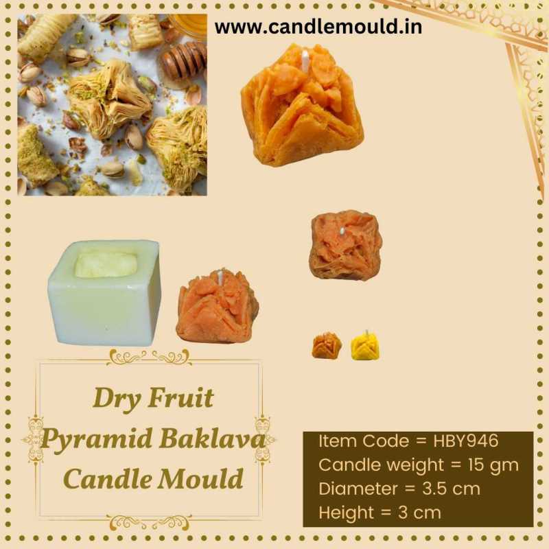 Dry Fruit Pyramid Baklava Candle Mould HBY946, Niral Industries.