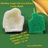 Wedding Couple Flat Love Silicone Candle Mould HBY858, Niral Industries