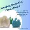 Wedding Couple Flat Silicone Candle Mould HBY859, Niral Industries