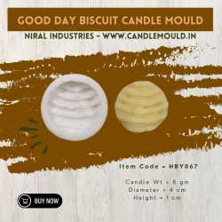 Good Day Biscuit Silicone Candle Mould HBY867, Niral Industries