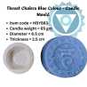 Throat Chakra Blue Colour Silicone Candle Mould HBY883, Niral Industries