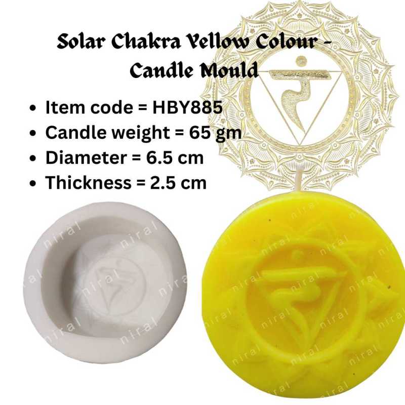 Solar Chakra Yellow Colour Silicone Candle Mould HBY885, Niral Industries