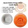 Sacral Chakra Orange Colour Silicone Candle Mould HBY886, Niral Industries