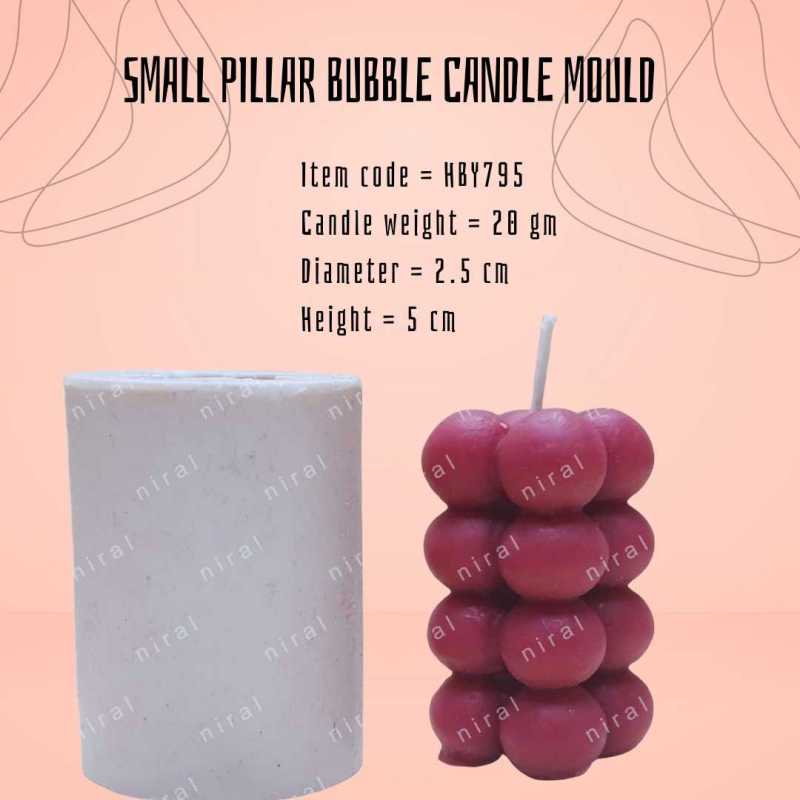 Small Bubble Pillar Silicone Candle Mould HBY795, Niral Industries